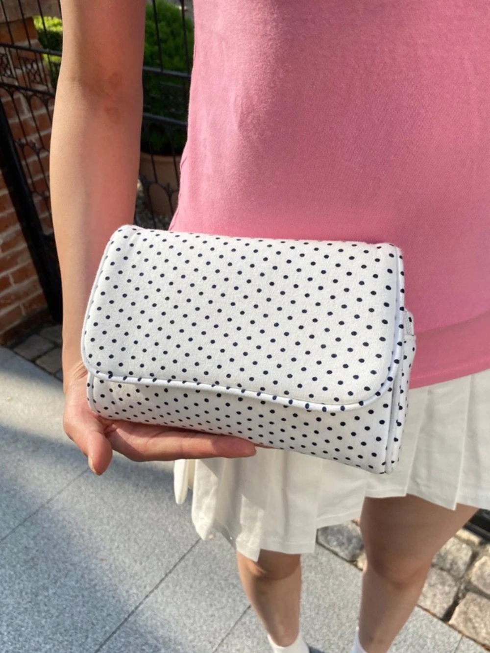 Brandy melville polka dots makeup bag - Picture 2 of 3